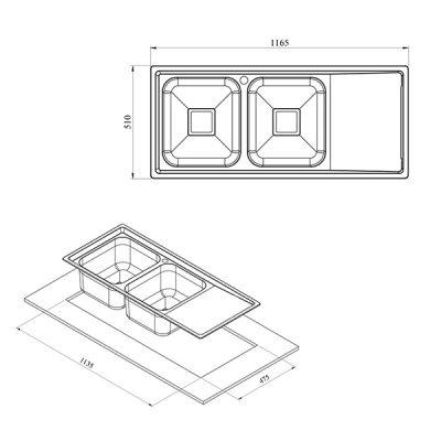 سینک ظرفشویی کن مدل 8132