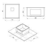 سینک باکسی توکار کن مدل A4040