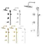 شیر حمام توکار کاویان مدل ساتین (سردوش دیواری)