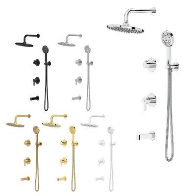 شیر حمام توکار کاویان مدل ساتین (سردوش دیواری)