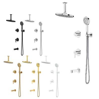 شیر حمام توکار کاویان مدل ساتین (سردوش سقفی)