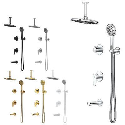 شیر حمام توکار کاویان مدل لارا (سردوش سقفی)