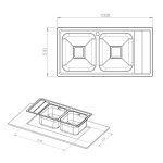 سینک ظرفشویی توکار کن مدل 6132