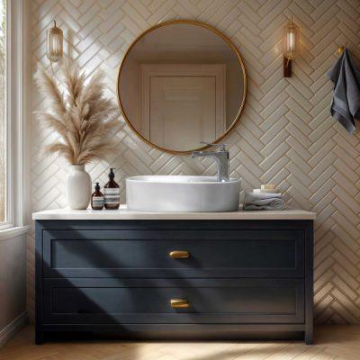 روشویی روکابینتی پارس سرام مدل لاویا 45