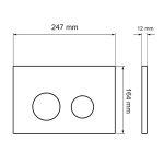 صفحه کلید فلاش تانک توکار ایران مدل گرد