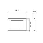 صفحه کلید فلاش تانک توکار ایران مدل چهارگوش