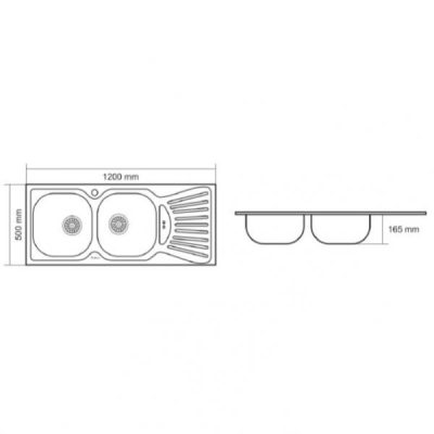 سینک ظرفشویی توکار داتیس مدل DB-127