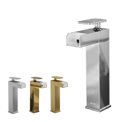 شیر روشویی پایه بلند آبشاری کلار مدل فلت سری 99